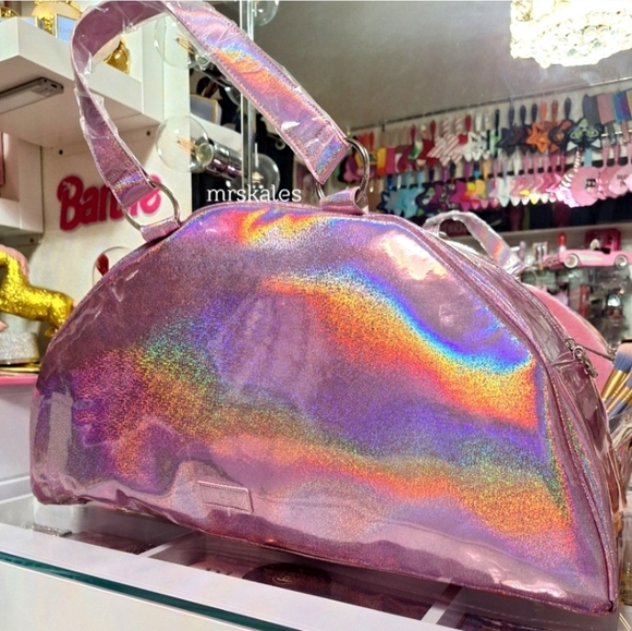 Rainbow Iridescent Weekender Travel Tote Shoulder Bag - Picture 7 of 10